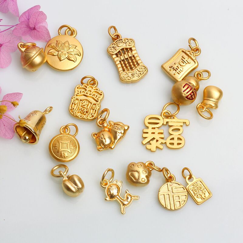 古法金diyブレスレットアクセサリー砂金アクセサリーネックレスペンダント手串隔珠アクセサリー材料|undefined