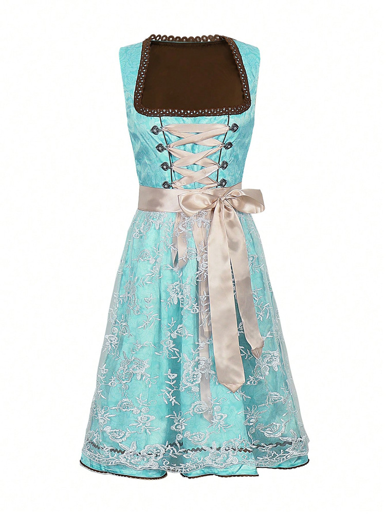 Set gonna stile cameriera donna vestito con spalline moda europea_voghion.com