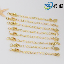 14/18k包金保色项链手链扣子 龙虾扣带水滴尾链延长链diy饰品配件