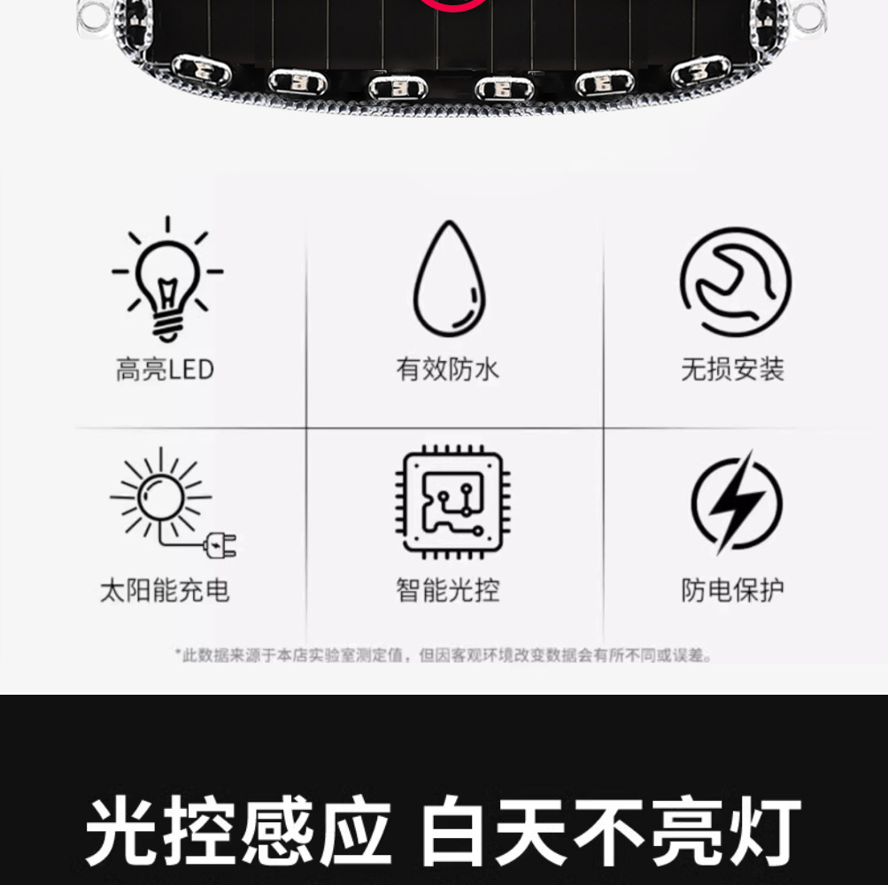 New Product Upgrade Large Solar Warning Light Led Anti-Rear Collision Truck Tricycle Free Charging Rear Flash Light