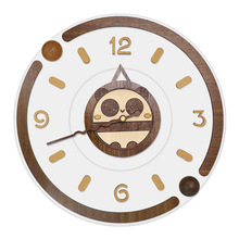 创意卡通熊猫挂钟亚克力挂墙装饰室内装饰挂件