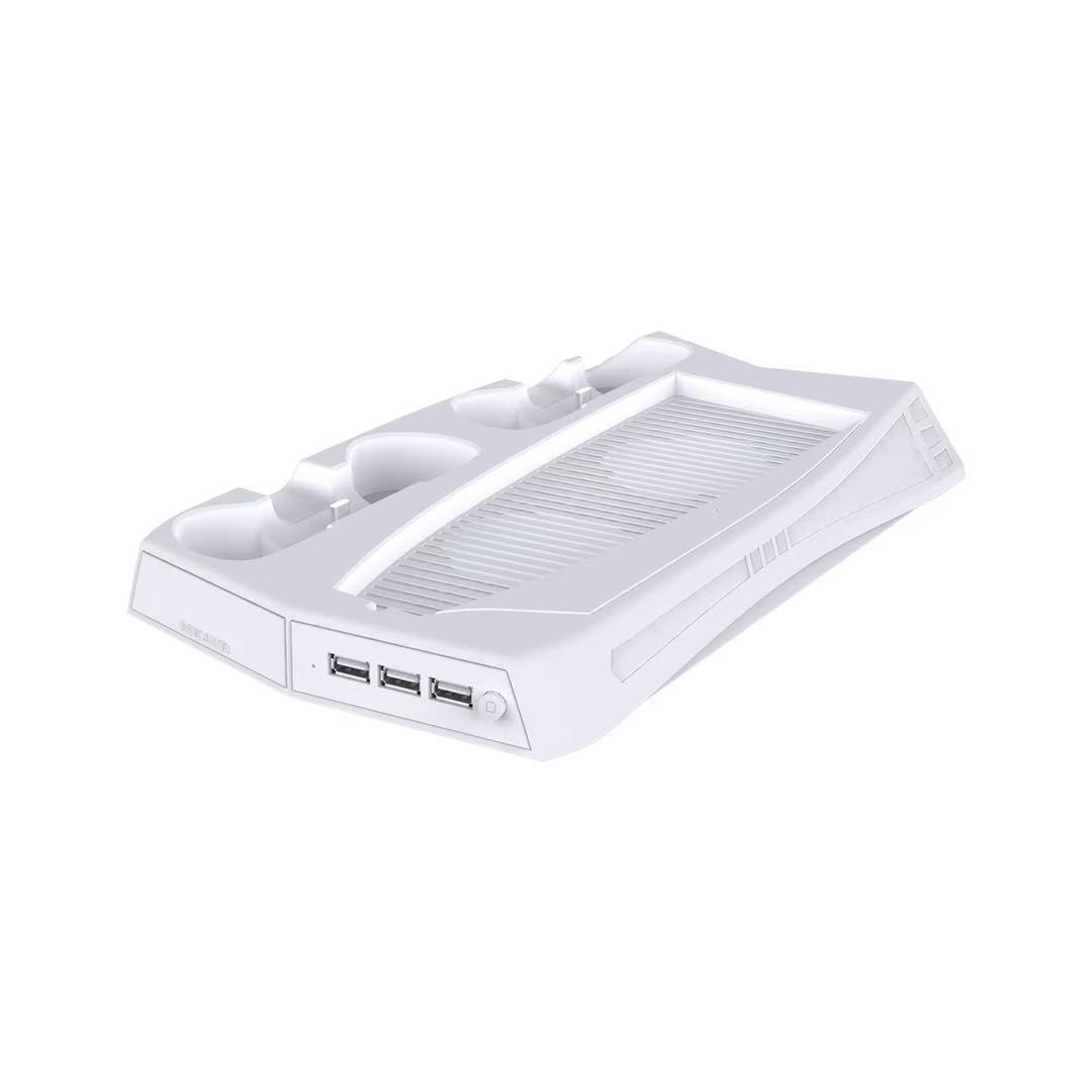 PS5 DE/UHD juego de acogida de múltiples funciones de carga base de ventilador de refrigeración PS5 mango base de carga