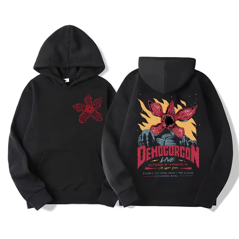 Eddie Manson Demogorgon Hoodie for Men and Women, Man-eating Monster Print Hooded Sweatshirt Original Eddie Manson Demogorgon Hoodie for Men and Women, Man-eating Monster Print Hooded Sweatshirt Original