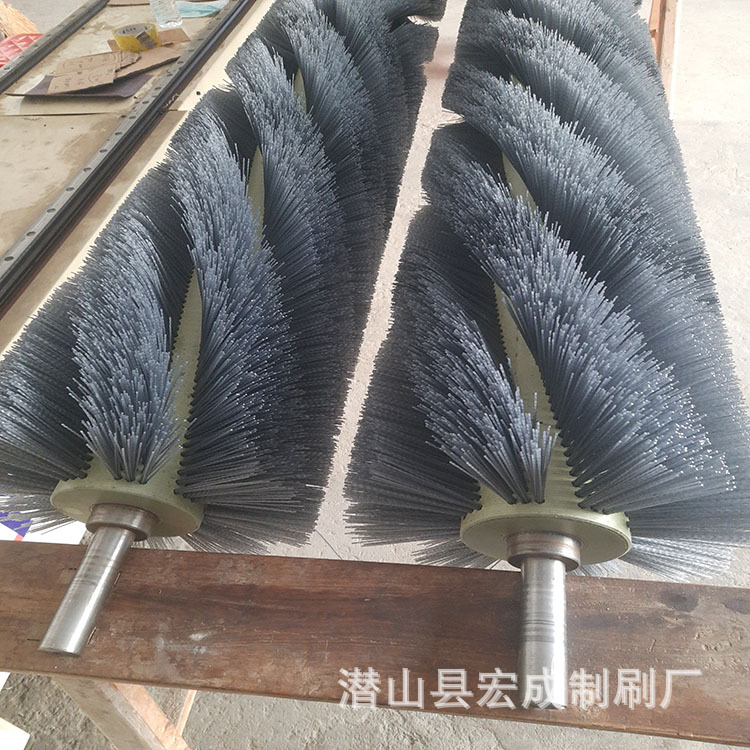 植毛磨料丝打磨抛光毛刷辊双钢带缠绕毛刷辊 氧化铝碳化硅磨料丝