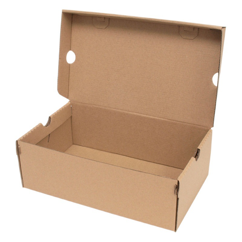 Fabricante de cajas de zapatos plegables caja de zapatos de piel de vaca corrugada extra dura embalaje caja de embalaje de zapatos para niños impresión de cajas de papel al por mayor para hombres y mujeres