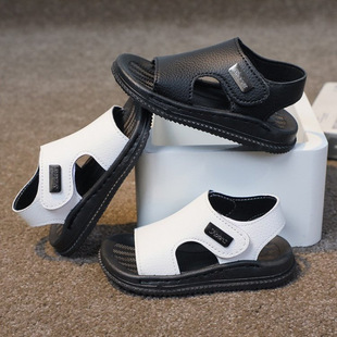 Children's Sandals Rubber Summer PU Sports Sandals Velcro 3 Years Old Open Toe