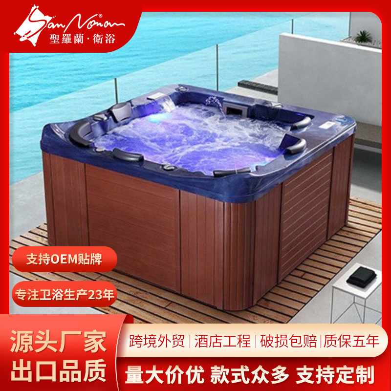 Sannora bathroom outdoor heated bath large tank acrylic constant temperature surf massage bubble bath SPA bath