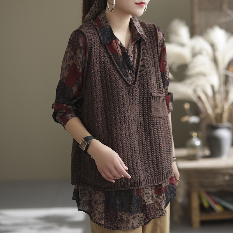 Chaleco de las mujeres de punto Chaleco de las mujeres ropa de primavera 2024 nuevo popular estilo Chanel suéter estilo occidental Chaleco corto image 9