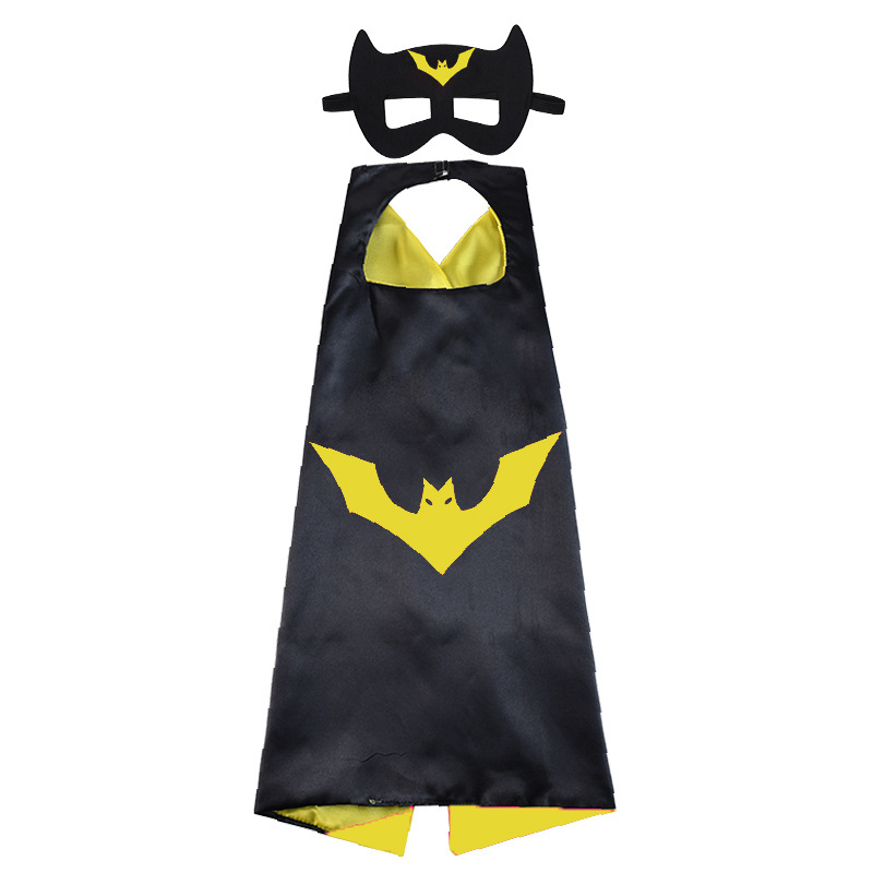 En stock al por mayor de Halloween Capitán América traje Spiderman Iron Man Hulk superhéroe capa niños