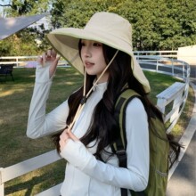 加大帽檐防晒帽子女2026新款夏季户外遮阳护颈防紫外线登山太阳帽
