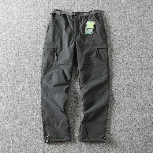 Export to Germany, windproof and waterproof outdoor lined softshell pants for men, straight leg winter casual pants, multi-pocket work pants
