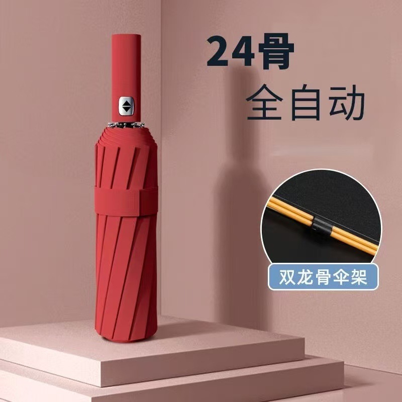 抗风防暴雨UPF50+防晒60骨加固自动开合晴雨伞商务定制超大遮阳伞|undefined