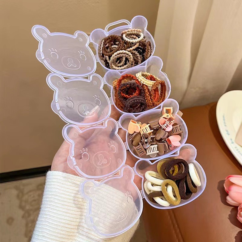 Banda de goma para niños en caja banda de cabello para niños banda de cabello para niñas banda de goma para niñas lazo de pelo para bebés no duele el pulgar del cabello