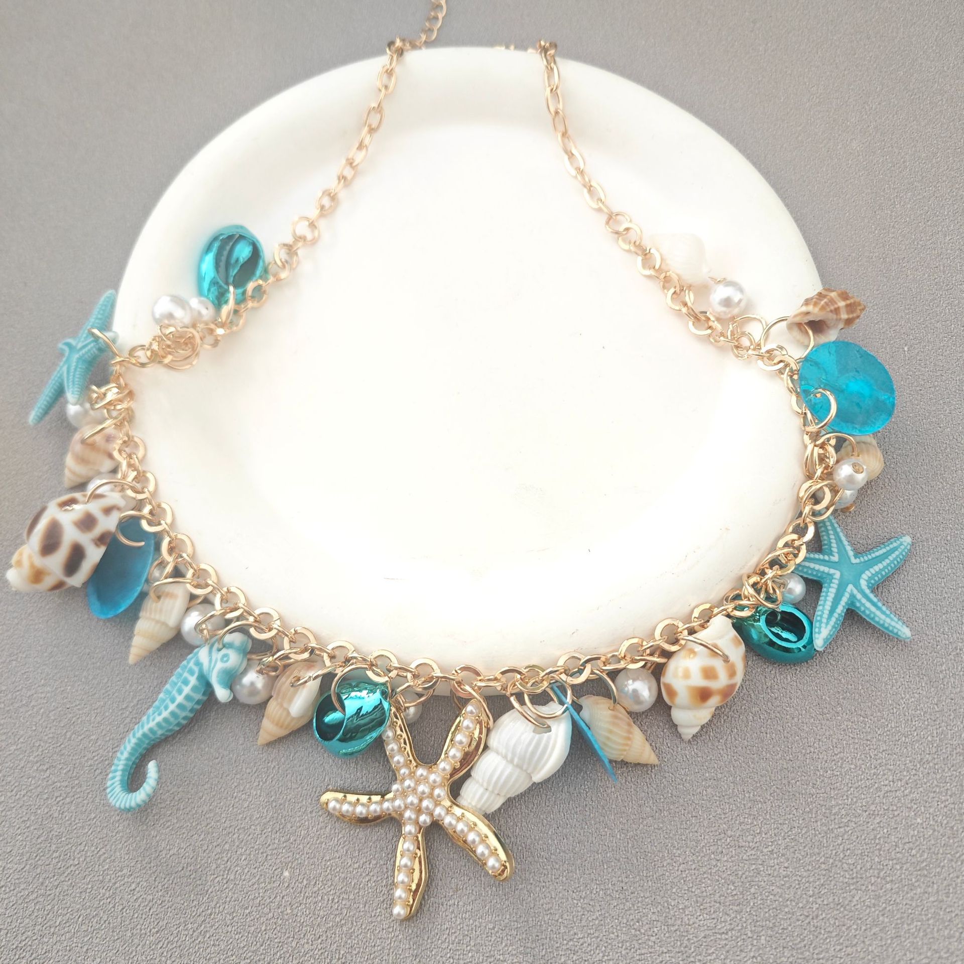 Necklace Classification Marine Style Simple Style Shell Alloy Shell Wholesale Necklace