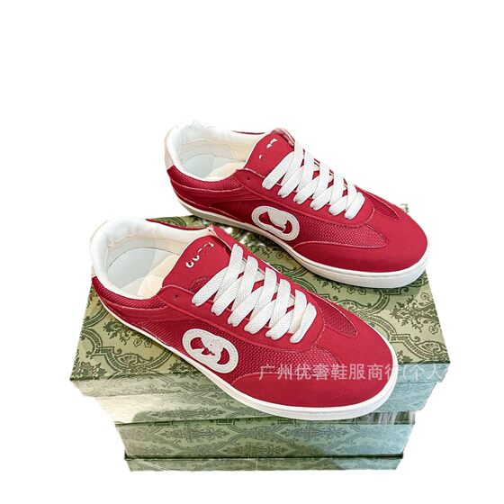 G Suede Lace-up German Training Shoes Early Spring 2025 Series plus size Sports Leisure Couple Series White Shoes