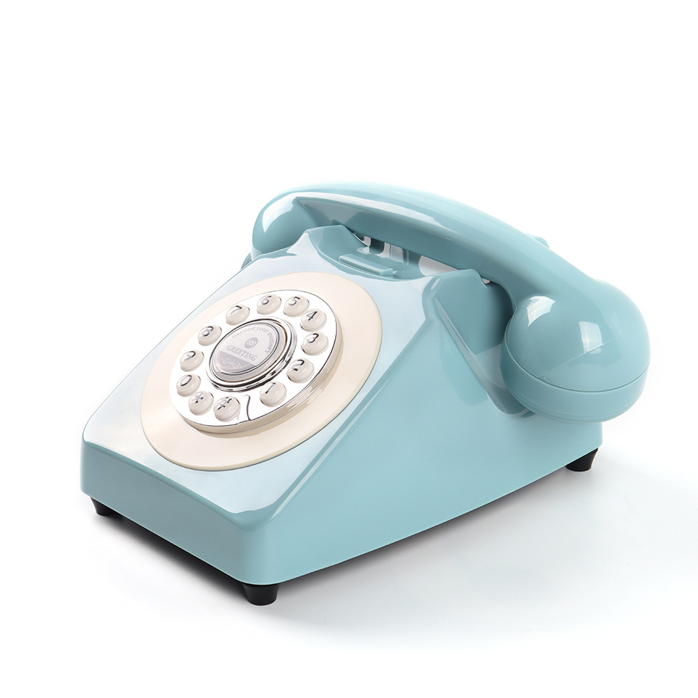 Teléfono retro con grabación de audio, teléfono para mensajes en bodas y fiestas, grabadora de mensajes para teléfono fijo, teléfono doméstico al por mayor, estilo antiguo
