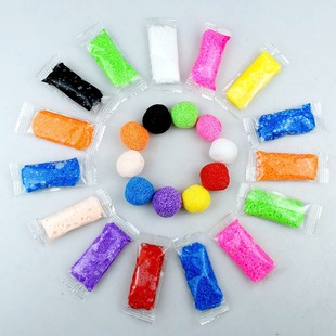 Factory direct DIY color monochrome 4g pearl mud multicolor snowflake mud children's handmade plasticine toy accessories