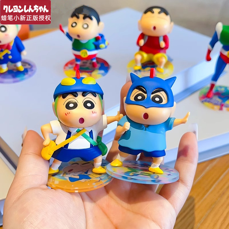 本物のクレヨンしんちゃんオーナメントダイナミックバトルシリーズデスクトップオーナメント漫画ヒーリングデスクトップブラインドボックスフィギュア|undefined