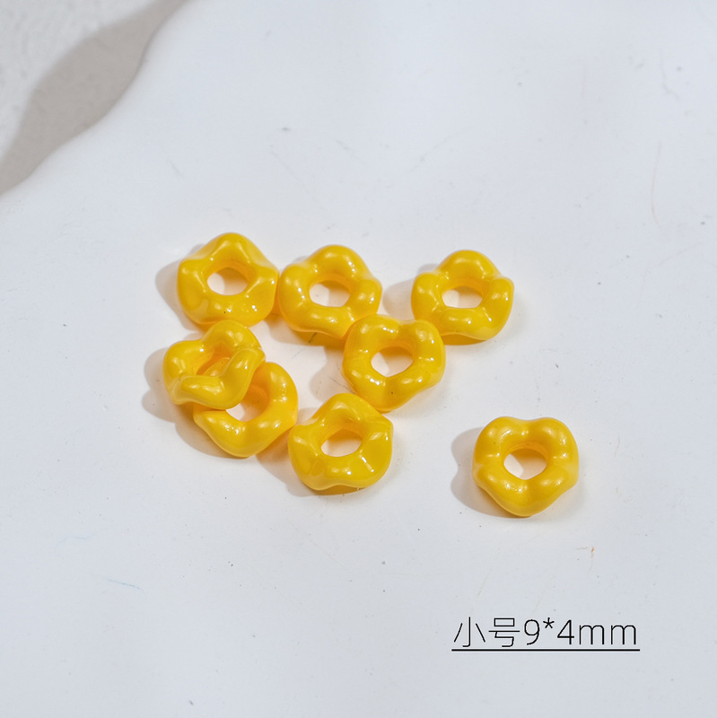 小号烤漆波浪叠叠乐花边穿绳包挂亚克力手机链条手链diy饰品配件|undefined