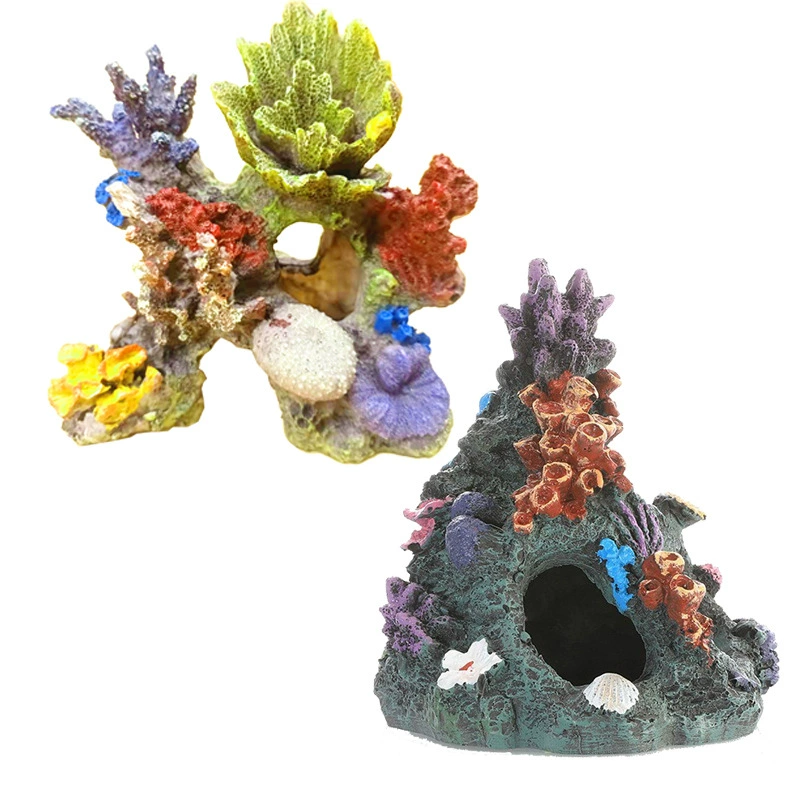 Аквариум озеленение украшение аквариума Смола ремесла Моделирование коралловый риф анемоны гусеницы Рыба Креветки укрытие дом SH
