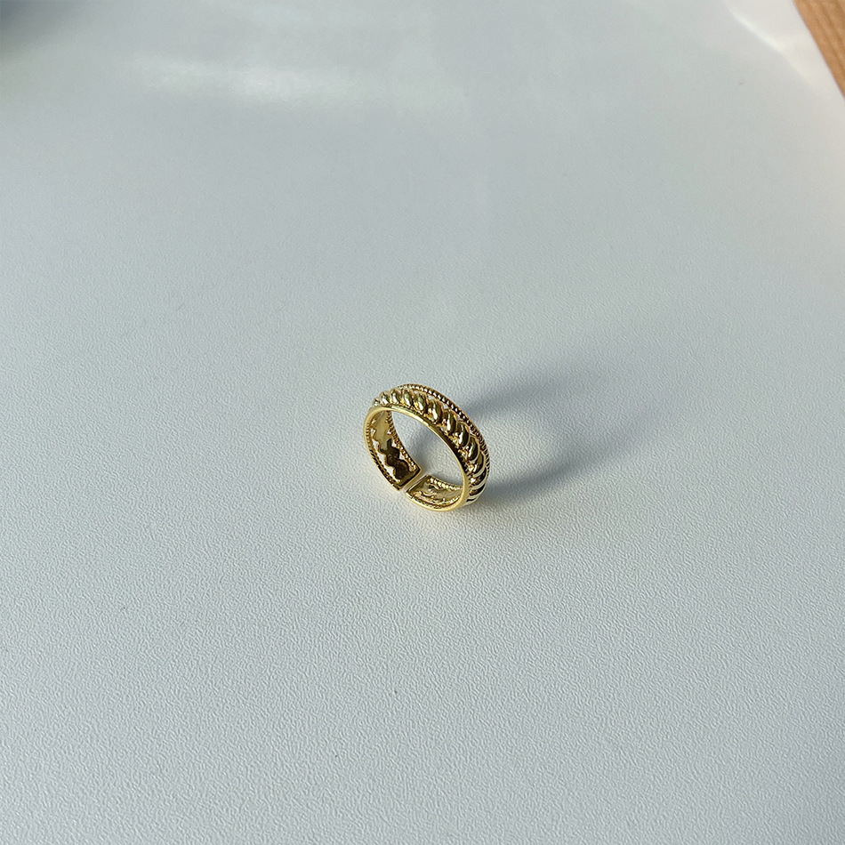 Fashion Geometric Copper Hollow Out Open Ring