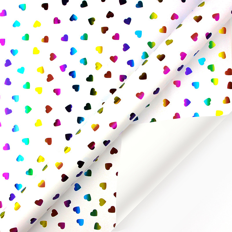 Transfronterizo Amazon para un paquete de regalos de cumpleaños de estampado de color colorido con líneas punteadas de papel de embalaje de regalo de amor