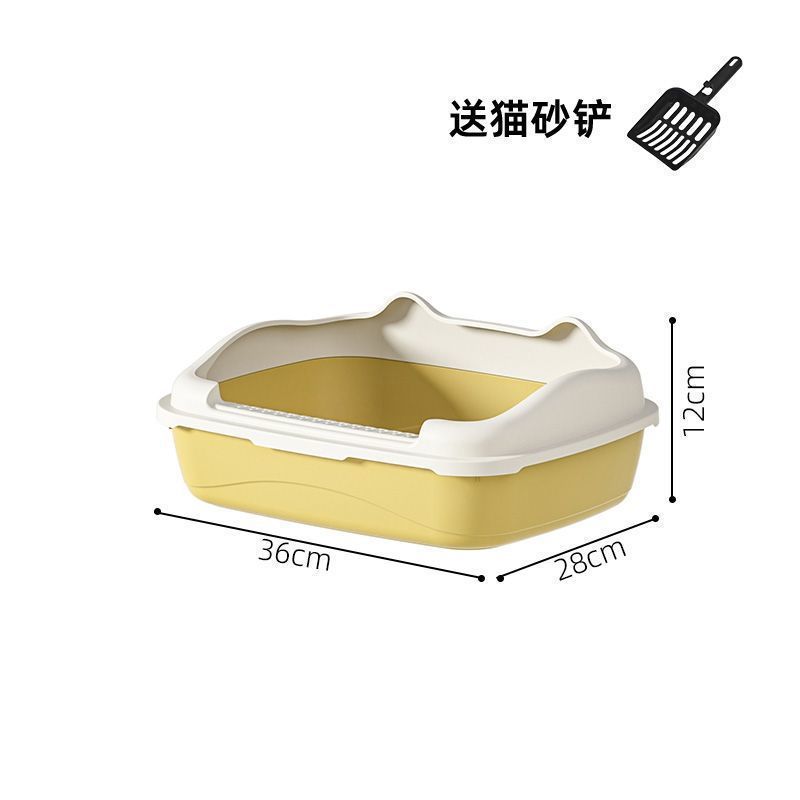 Basina de arena para gatos super grande anti-spillado exterior inodoro para gatos anti-odor enorme lavabo de arena para gatos abierto lavabo de orina para excremento de arena para gatos