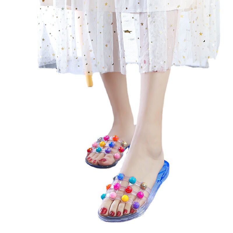 子供のスリッパの女の子の夏の女の子の王女のファッションの外は柔らかい底を着てかわいい水晶の透明な涼しさを引きずっています。|undefined