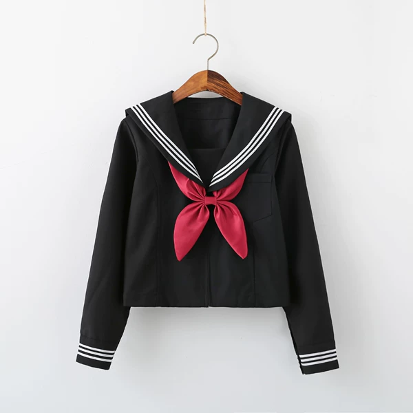 Black Three Long Sleeves + Goldfish Knot