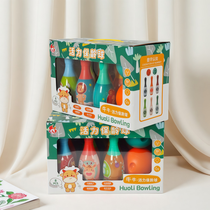 Children's bowling toy gift box parent-child interactive indoor fun boxed agency gift stall delivery