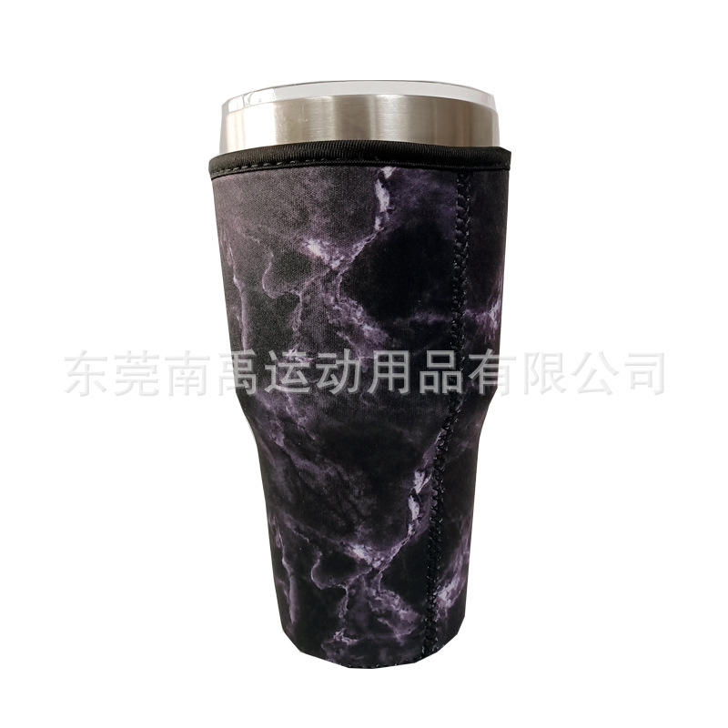 潜水料大理石冰霸杯杯套潜水料杯套保温杯布袋杯子套汽车杯套石纹