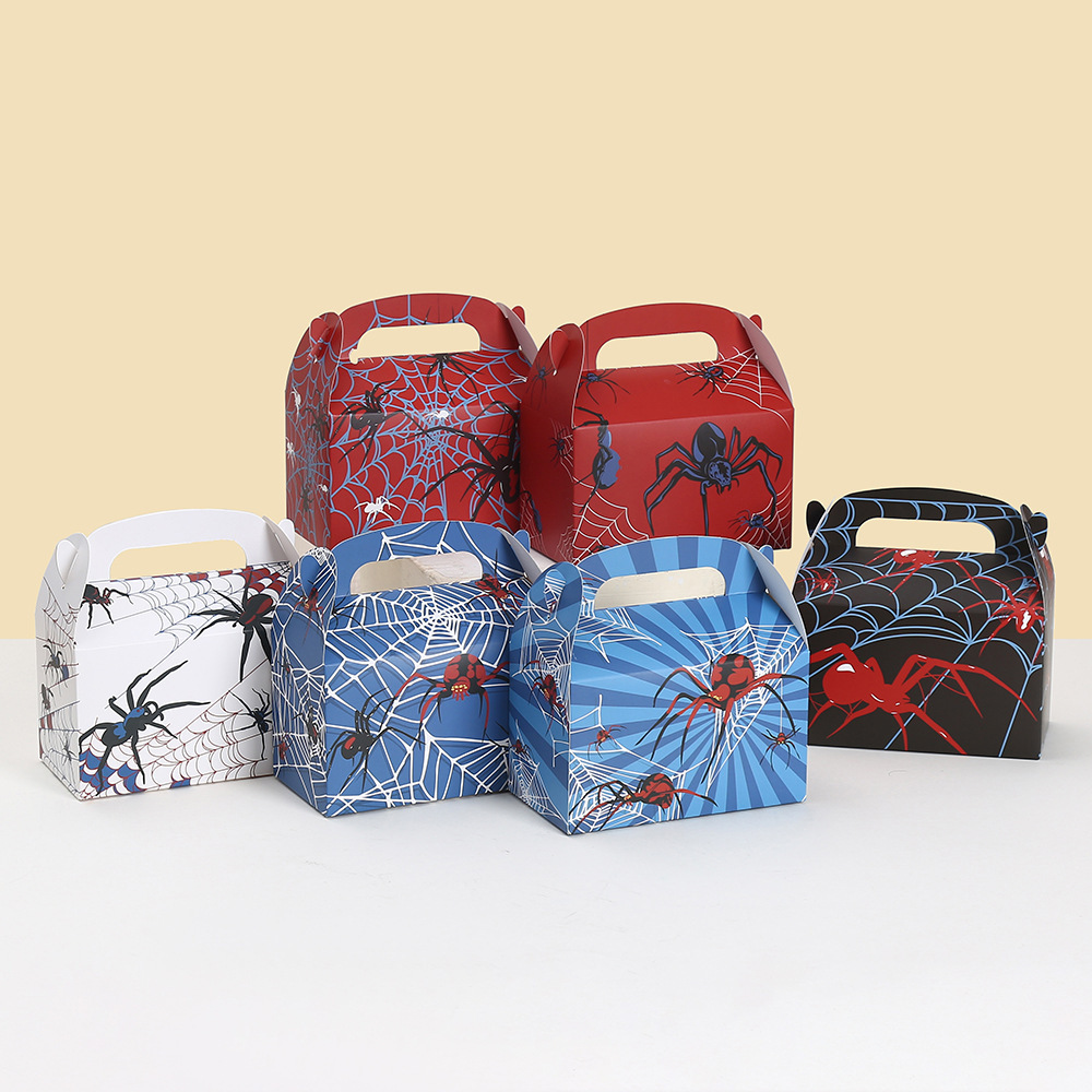 卡通蜘蛛印花烘焙包装盒外卖蛋糕甜品打包盒节日派对糖果伴手礼盒