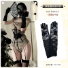 Hot girl lace jumpsuit + black lace gloves