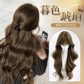 假发长卷发;假发马尾;长直发假发