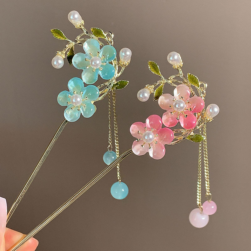 El estilo antiguo de paso de las pinzas de cabello para mujeres de alto nivel, pinzas de cabello para el nuevo estilo chino, pinzas de cabello para el nuevo toque de cabello de estilo chino, 2024