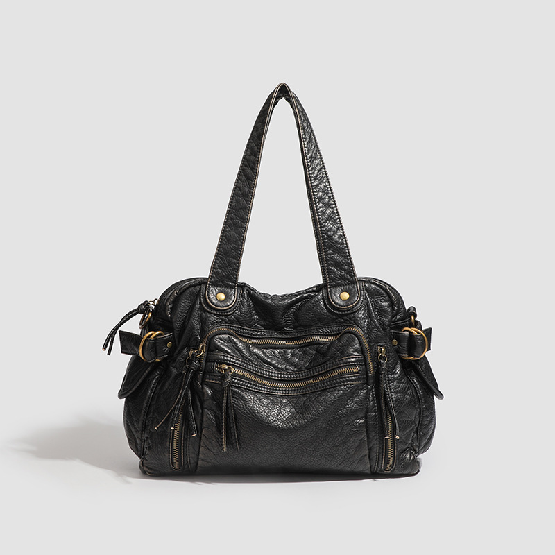 Borsa a spalla donna in morbida pelle stile retrò borsa a tracolla_voghion.com