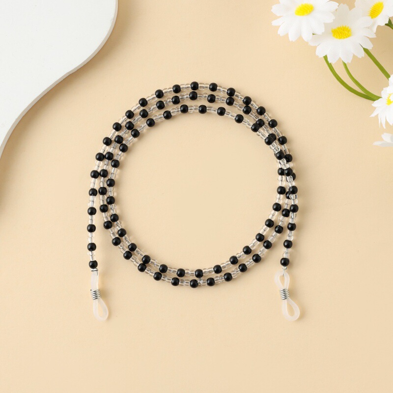 European and American Fashion Black and White Pearl Eyeglass Chain, Cross-Border Hot-Selling Sunglasses Chain, High-End Feel European and American Fashion Black and White Pearl Eyeglass Chain, Cross-Border Hot-Selling Sunglasses Chain, High-End Feel