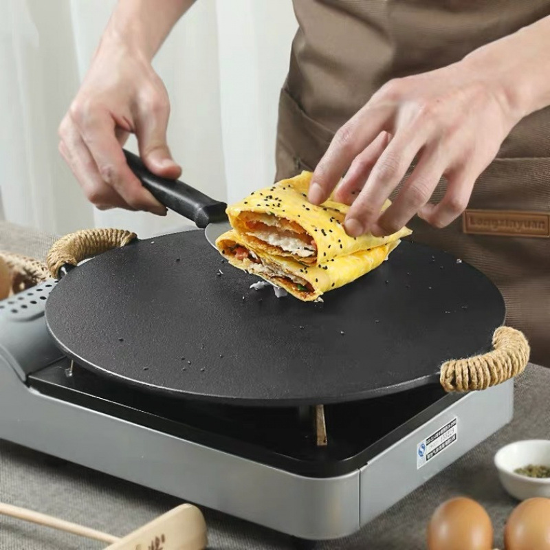 煎饼果子工具煎饼锅家用鏊子铸铁烙饼锅老式摆摊燃气灶电磁炉通用|undefined