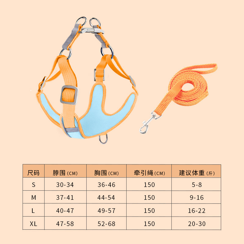Gato mascota Correa correa de perro gato correa de gato perro correa de pecho correa de perro chaleco estilo anti-rotura