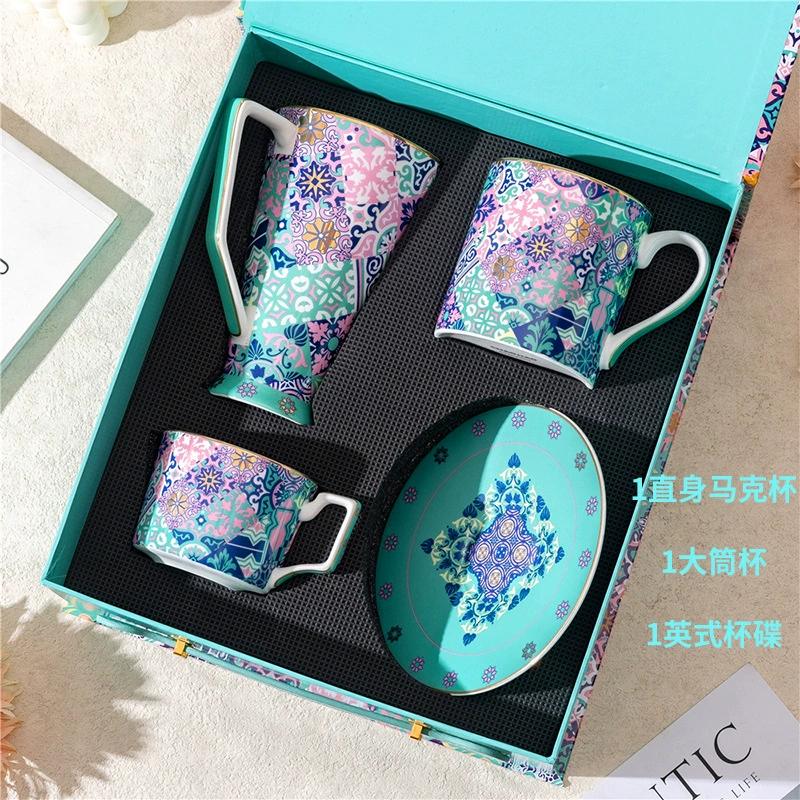 Coffee ceramic tea cup, gift box, set, style, for beloved