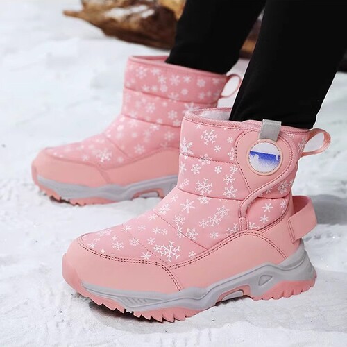 Children's versatile snow boots, autumn new warm and padded snow boots for older children, stylish cotton boots