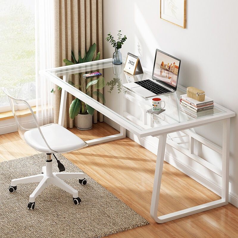 Desk, Workbench, Bedroom, Gaming Table, Tempered Glass Student Study Table, Modern Office Desk, Simple Computer Desk Desk, Workbench, Bedroom, Gaming Table, Tempered Glass Student Study Table, Modern Office Desk, Simple Computer Desk