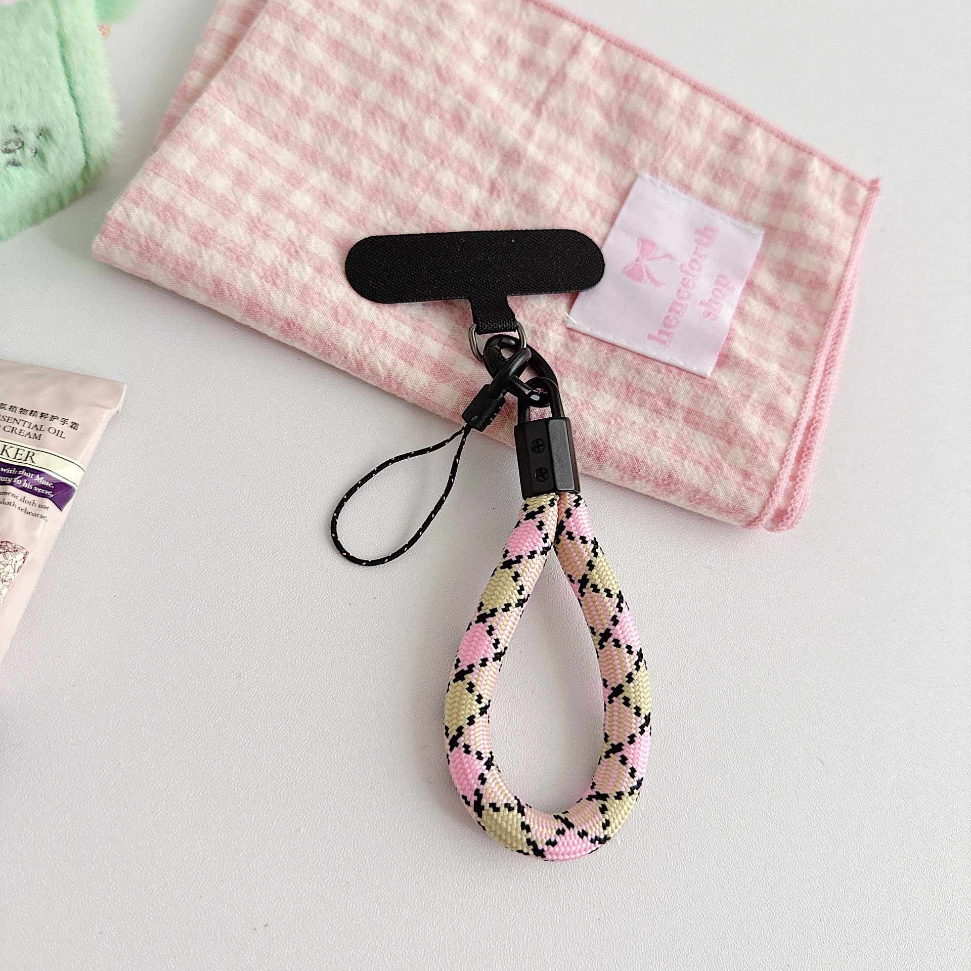 Teléfono móvil de nylon tejido corto con clip multifuncional bolso portátil colgante accesorios colgante universal