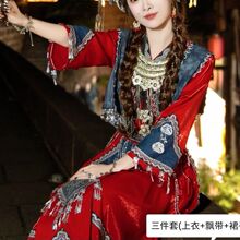 新款苗寨少数民族爆款民国风服饰服装演出服土家族贵州旅拍跳舞