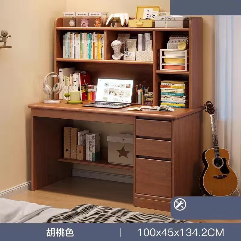 Nuevo escritorio de madera sólida estante en una librería combinada escritorio de escritorio de escritorio de escritorio dormitorio estudiantes simples