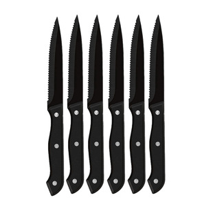 Factory in stock 5-inch stainless steel steak knife PP plastic handle pointed western food special steak knife wholesale