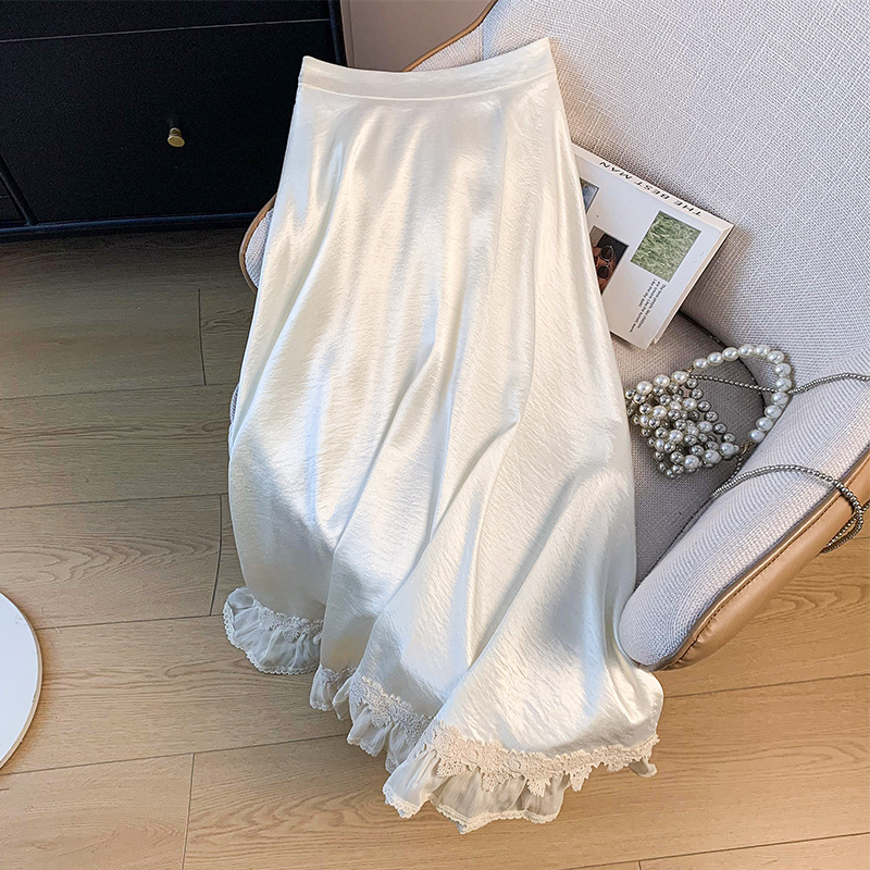 新款新中式国风气质汉服改良国风花边古典民族风淑女百搭半身裙|undefined