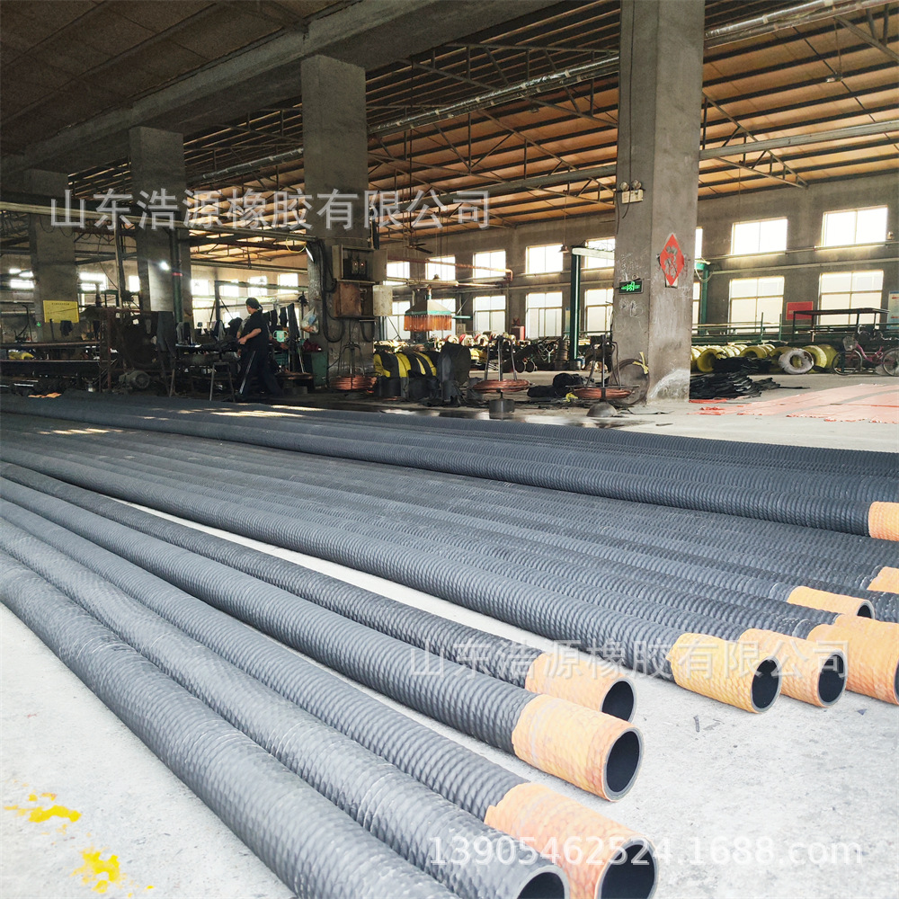 350mm大口径钢丝管吸排泥砂高品质耐磨橡胶钢丝软管