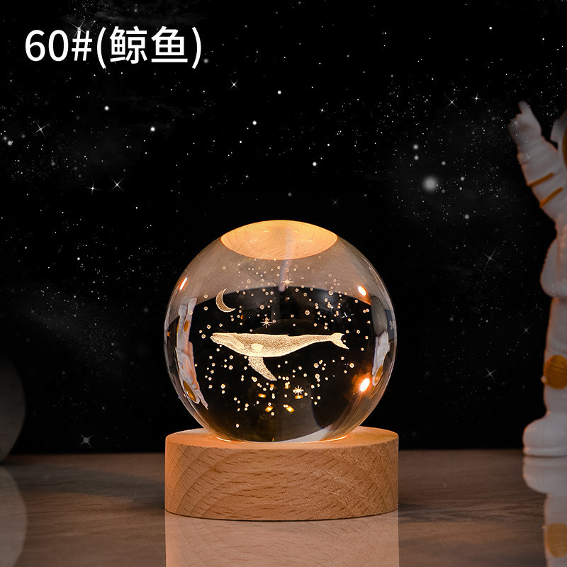 Cielo estrellado luminoso bola de cristal decoración Sol Galaxy Regalo de Cumpleaños luz de la noche regalo del Día de San Valentín de Navidad