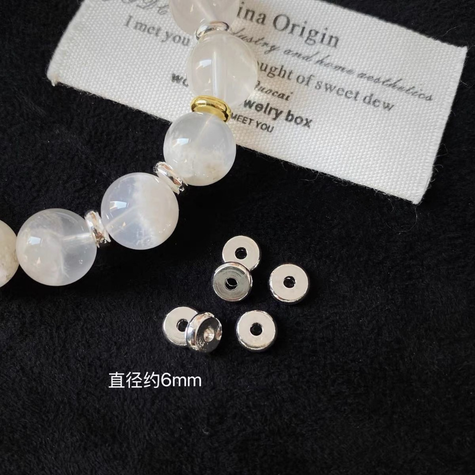 Color-Preserving Ufo Spacer Beads Abacus Beads DIY Bracelet Accessories Crystal Jade Stone Bracelet Spacer Beads Handmade Beading Accessories